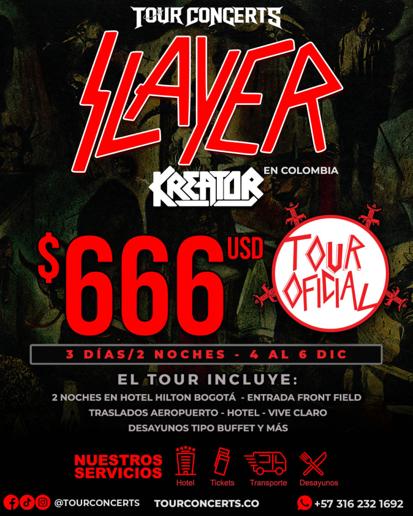 Tour Oficial Slayer Kreator – Colombia 2026 Thumbnail