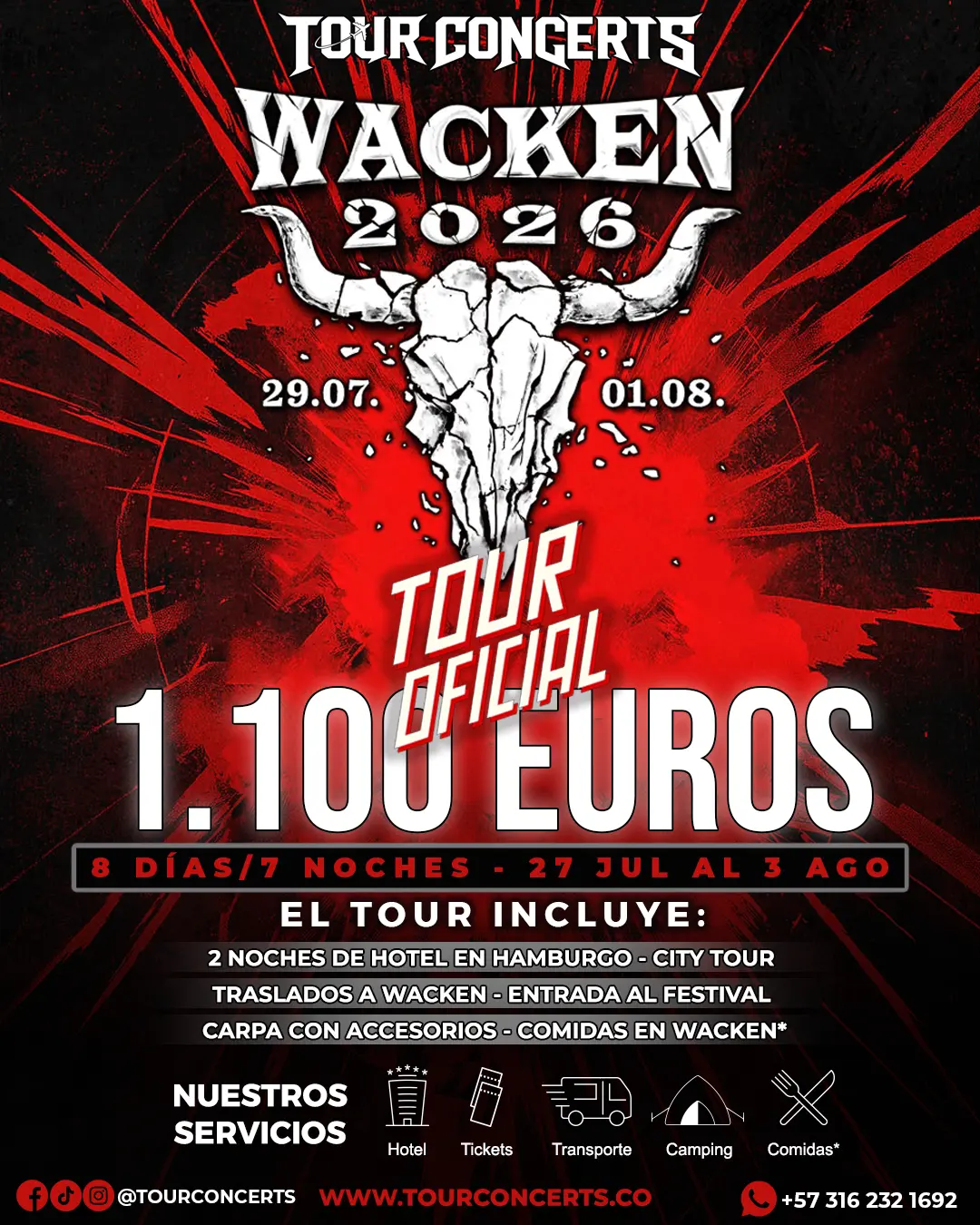 Tour Oficial a Wacken Open Air 2026